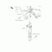 Схема вузла: Амортизатор задній для Kawasaki KLX140 KLX140L