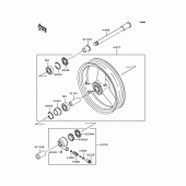 Схема узла: Ступица переднего колеса для Kawasaki ZR1200 ZRX1200S