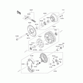 Схема вузла: Заднє колесо & Привідний ланцюг для Kawasaki KLX110 KLX110L