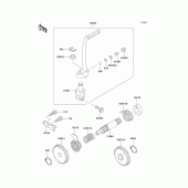 Схема вузла: Kickstarter mechanism для Kawasaki KX100