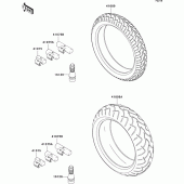 Схема вузла: Шини для Kawasaki ZR750 Z750