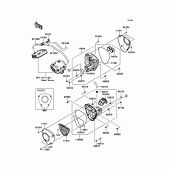 Схема узла: Воздушный фильтр для Kawasaki VN1700 VN1700 Classic Tourer ABS