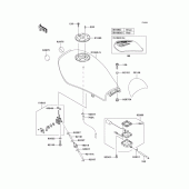 Схема узла: Топливный бак для Kawasaki BR125 Bajaj Wind