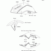 Схема вузла: Decals(green/black)(m9f) для Kawasaki ZR750 Z750 ABS