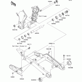 Схема вузла: Задній важіль (маятник) для Kawasaki ZX1000 Z1000SX ABS