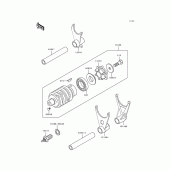Схема узла: Change drum/shift fork для Kawasaki ZX600 Ninja ZX-6