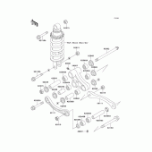 Схема вузла: Задня підвіска для Kawasaki ZX600 Ninja ZX-6