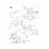 Схема узла: Поворотники для Kawasaki VN1500 Vulcan 1500 Classic FI
