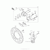 Схема узла: Передний тормоз для Kawasaki EX300 Ninja 300