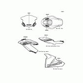 Схема вузла: Наклейка (Ебоні) (AGF) для Kawasaki BX250 NINJA 250SL