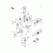 Схема вузла: Crankshaft/piston(s) для Kawasaki KMX125