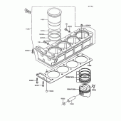 Схема вузла: Циліндр & Поршень для Kawasaki ZG1000 Concours