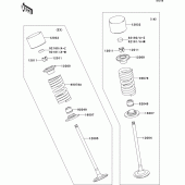Схема узла: Клапан(ы)(1/2) для Kawasaki ZX600 Ninja ZX-6RR