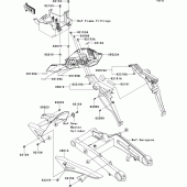 Схема узла: Заднее крыло для Kawasaki ZR1000 Z1000