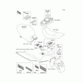 Схема вузла: Інформаційні наклейки для Kawasaki EX500 GPZ500S