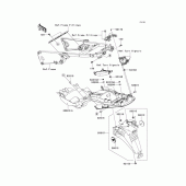 Схема узла: Заднее крыло для Kawasaki ZX1400 Ninja ZX-14