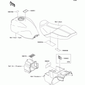 Схема вузла: Інформаційні наклейки для Kawasaki ZR1200 ZRX1200