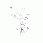 Схема вузла: Паливний насос Kawasaki ER250 Z250