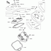 Схема вузла: Клапанна кришка для Kawasaki VN900 Vulcan 900 Custom