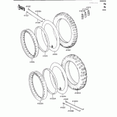Схема вузла: Rear Шина x для Kawasaki KL650 KLR650