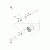 Схема вузла: Ступиця переднього колеса для Kawasaki KX250/ KX252 KX250F