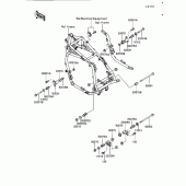 Схема вузла: Кріплення двигуна для Kawasaki ZG1200 Voyager XII