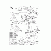 Схема вузла: Задні бічні обтічники & Захист ланцюга для Kawasaki EX250 Ninja 250R