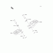 Схема узла: Подножки для Kawasaki KX125
