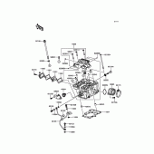Схема вузла: Головка циліндра для Kawasaki BX250 NINJA 250SL