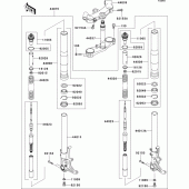 Схема узла: Вилка передней оси для Kawasaki ZX1200 Ninja ZX-12R