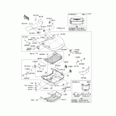 Схема вузла: Кофри(1/2)(trunk) для Kawasaki VN1700 Vulcan 1700 Voyager ABS