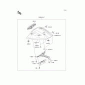 Схема вузла: Заглушка сидіння (Опція) для Kawasaki ZX1000 Ninja ZX-10R