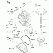 Схема узла: Карбюратор parts(1/2) для Kawasaki ZX400 ZXR400