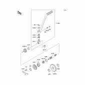 Схема вузла: Kickstarter mechanism для Kawasaki KMX125
