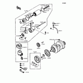 Схема вузла: Стартер електричний & Привід стартера для Kawasaki EL250 Eliminator 250SE