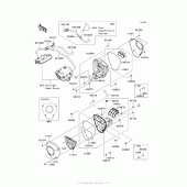 Схема узла: Воздушный фильтр для Kawasaki VN1700 Vulcan 1700 Voyager