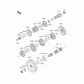Схема вузла: Трансмісія для Kawasaki VN900 Vulcan 900 Classic LT