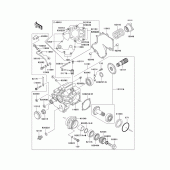 Схема вузла: Переднє конічне зубчасте колесо для Kawasaki VN1600 Vulcan 1600 Classic