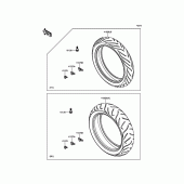 Схема вузла: Шини для Kawasaki KLE650 Versys 650 ABS