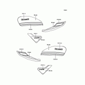 Схема вузла: Наклейки (Зелений G7F) для Kawasaki ZR400 Zephyr X