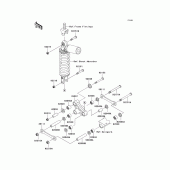 Схема узла: Задняя подвеска для Kawasaki ZX600 Ninja ZX-6