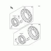 Схема вузла: Колеса (Шини) для Kawasaki KL110 KSR