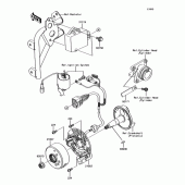 Схема вузла: Генератор та РР для Kawasaki KX85 KX85-II