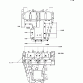 Схема вузла: Болти картера двигуна для Kawasaki ZX600 ZZ-R600