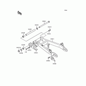Схема вузла: Задній важіль (Маятник) для Kawasaki BJ250 250TR