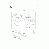 Схема вузла: Сидіння для Kawasaki EN500 Vulcan 500 LTD