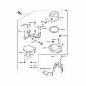 Схема узла: Панель приборов для Kawasaki BJ250 250TR