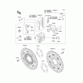 Схема вузла: Переднє гальмо для Kawasaki ER650 ER-6N ABS