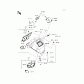 Схема узла: Воздушный фильтр для Kawasaki EX650 Ninja 650