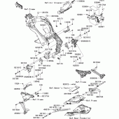 Схема узла: Frame fittings(1/2) для Kawasaki ZX1000 Ninja 1000 ABS